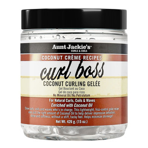 Aunt Jackie's Curl Boss Coconut Curling Gelee Enriched With Coconut Oil, 15 Oz Aunt Jackie's Curl Boss Coconut Curling Gelee Enriched With Coconut Oil, 15 Oz
