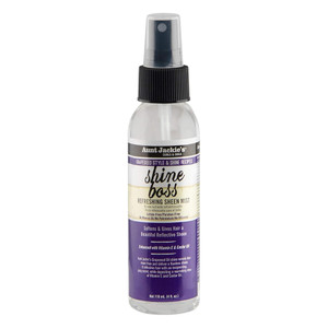 Aunt Jackie's Grapeseed Style and Shine Recipes Shine Boss Refreshing Sheen Hair Mist, 4 Oz Aunt Jackie's Grapeseed Style and Shine Recipes Shine Boss Refreshing Sheen Hair Mist, 4 Oz