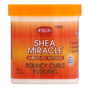 African Pride Shea Butter Miracle Bouncy Curls Pudding, Moisture & Curl Definition, 15 Oz African Pride Shea Butter Miracle Bouncy Curls Pudding, Moisture & Curl Definition, 15 Oz