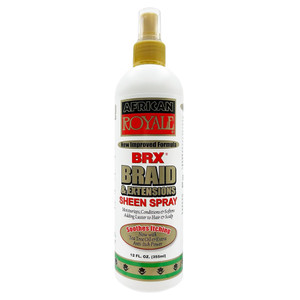African Royale BRX Braid & Extensions Sheen Spray, Soothes Itching & Adds Shine, 12 Oz African Royale BRX Braid & Extensions Sheen Spray, Soothes Itching & Adds Shine, 12 Oz