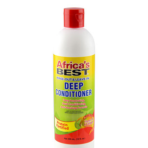 Africa's Best Deep Conditioner, Protein Fortified Rinse-Out & Leave-In, 12 Oz Africa's Best Deep Conditioner, Protein Fortified Rinse-Out & Leave-In, 12 Oz