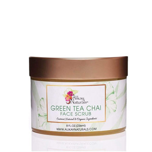 Alikay Naturals Green Tea Chai Face Scrub, Gentle Exfoliation & Refreshing, 8 Oz