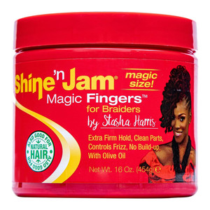 Ampro Shine N Jam Magic Fingers for Braiders, Extreme Hold & Shine for Braiding, 16 Oz Ampro Shine N Jam Magic Fingers for Braiders, Extreme Hold & Shine for Braiding, 16 Oz