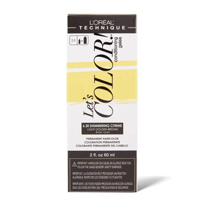 L'Oreal Let's Color 6.30 Shimmering Citrine Golden Brown Permanent Haircolor Glossy & Warm, 1 ea, 2 oz L'Oreal Let's Color 6.30 Shimmering Citrine Golden Brown Permanent Haircolor Glossy & Warm, 1 ea, 2 oz