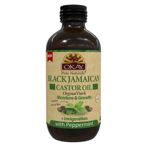 Okay Black Jamaican Castor Oil Original Dark with Peppermint, 4 Oz Okay Black Jamaican Castor Oil Original Dark with Peppermint, 4 Oz