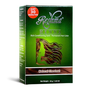 Reshma Henna Natural Chestnut Semi-Permanent Hair Color for Rich Tone, 1.05 Oz Reshma Henna Natural Chestnut Semi-Permanent Hair Color for Rich Tone, 1.05 Oz