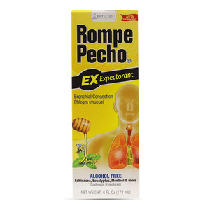 Rompe Pecho Cough Syrup Alcohol-Free for Cold Relief, 6 Oz Rompe Pecho Cough Syrup Alcohol-Free for Cold Relief, 6 Oz