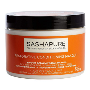 Sashapure Restorative Deep Conditioning Masque for Hair Repair, 8 Oz Sashapure Restorative Deep Conditioning Masque for Hair Repair, 8 Oz