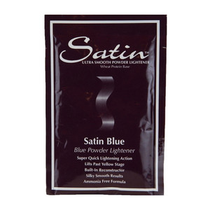 Satin Blue Ultra-Smooth Blue Powder Lightener Packet for Hair Bleaching, 1 Oz Satin Blue Ultra-Smooth Blue Powder Lightener Packet for Hair Bleaching, 1 Oz
