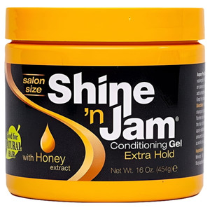 Shine N Jam Conditioning Hair Gel Extra Hold with Honey Extract for Shine & Control, 16 Oz Shine N Jam Conditioning Hair Gel Extra Hold with Honey Extract for Shine & Control, 16 Oz