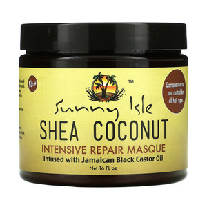 Sunny Isle Shea Coconut Intensive Repair Masque for Strengthening Damaged Hair, 16 Oz Sunny Isle Shea Coconut Intensive Repair Masque for Strengthening Damaged Hair, 16 Oz