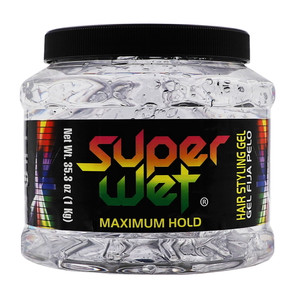 Super Wet Azul Hair Styling Gel, Blue, Strong Hold for All Hair Types, 35.3 Oz Super Wet Azul Hair Styling Gel, Blue, Strong Hold for All Hair Types, 35.3 Oz