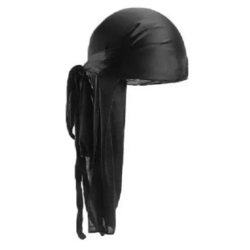 Titan Velvet Durag, Black, for Smooth & Stylish Hair Protection, 1 Ea