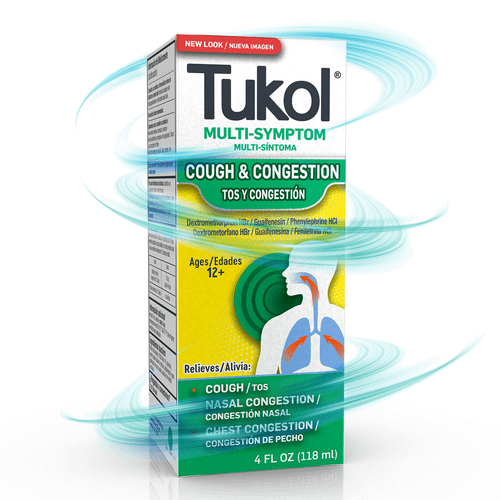 Tukol Adult Maximum Strength Multi-Symptom Cold Syrup for Cough & Congestion, 4 Oz