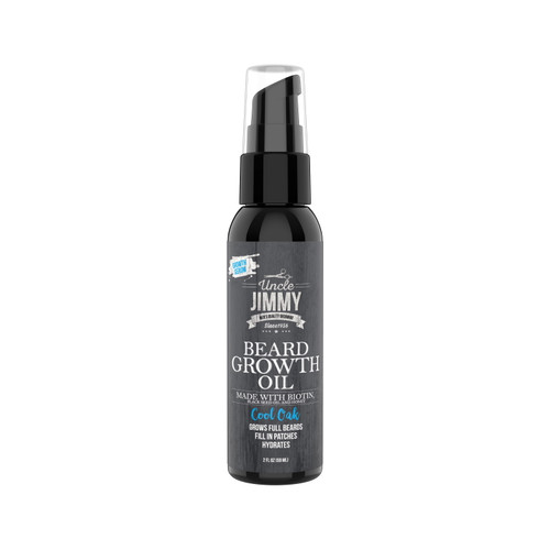 Uncle Jimmy Beard Growth Oil, Cool Oak Scent for Stronger & Fuller Beard, 2 Oz