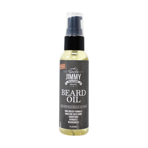 Uncle Jimmy Beard Oil for Men with Black Seed Oil & Honey Spray for Hydration & Shine, 2 Oz