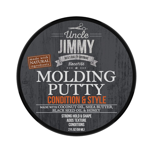 Uncle Jimmy Men's Quality Grooming Molding Putty for Strong Hold & Shape, 2 Oz