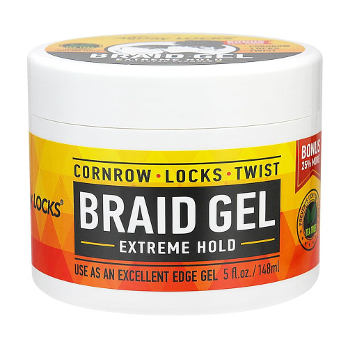 Allday Locks Braid Gel Lightweight Control Conditioning Finish Neat Styles 5 oz