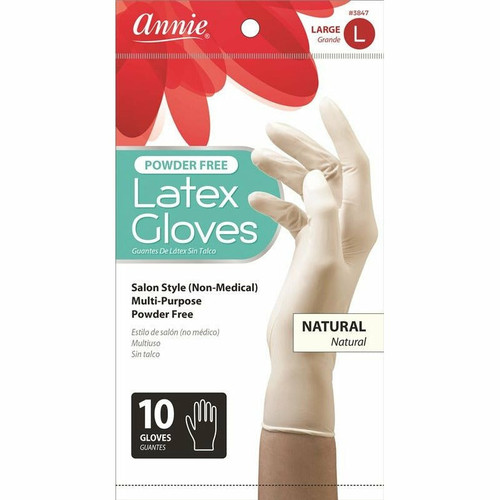 Annie #3847 Latex Gloves Large 10-Count