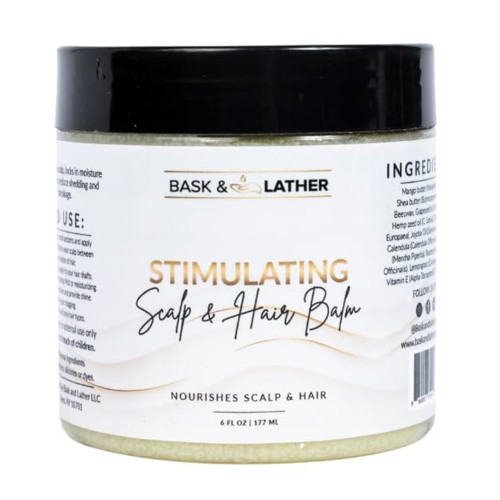 Bask and Lather Scalp and Hair Balm for Men, 6 oz