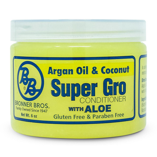 Bronner Brothers Super Gro Argan & Coconut Hair Cream, 6Oz
