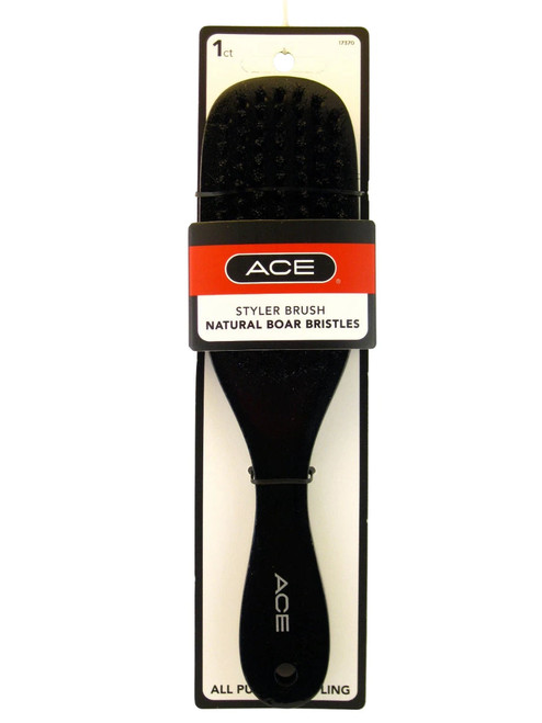 ACE Wooden Boar Styler Brush - Black