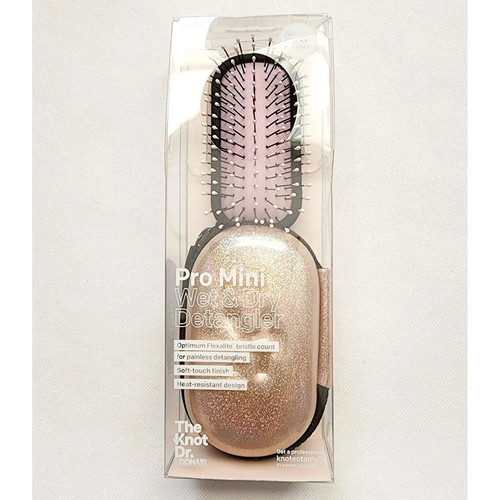 CONAIR The Knot Dr. Pro Mini Wet & Dry Detangler Hair Brush With Pastel Pink Case