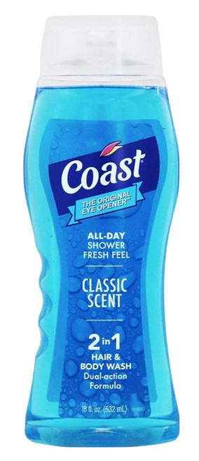 Coast Hair & Body Wash 2-In-1 Classic Scent 18Oz