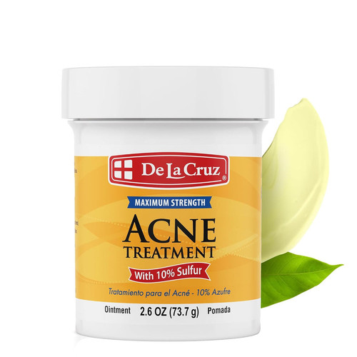 De La Cruz Maximum Strength Acne Treatment with Sulfur, 2.6 oz