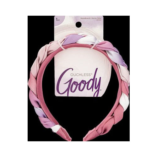 HEADBAND WATERCOLOR BRAID PINK