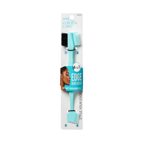 KISS Colors & Care Boar Bristle 4-in-1 Edge Brush