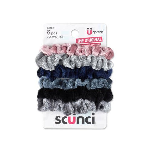 Scunci Mini Velvet Scrunchies, 6.0 Ea