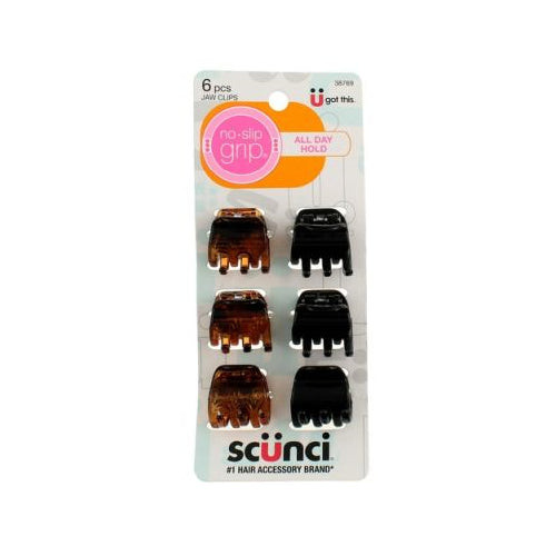 Scunci No Slip Grip Mini Claw Clips, 6.0 ea