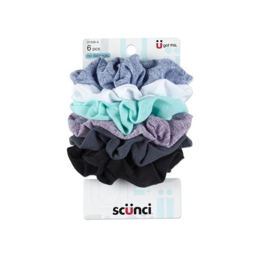 Scunci Heather & Solid Scrunchies, 6.0 CT