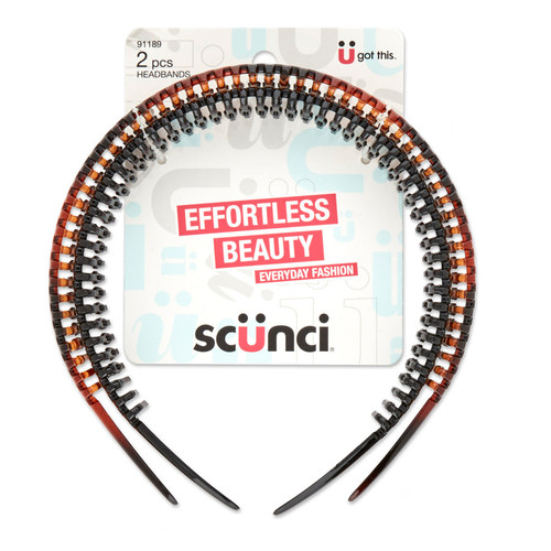Scunci Effortless Beauty 1" Headbands, 2 CT