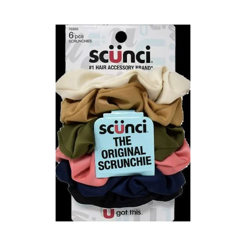 SCRUNCHIES SATIN 6PK
