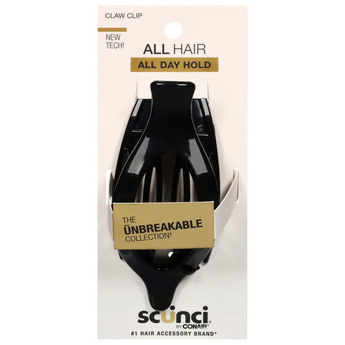 Scunci Unbreakable All Day Hold Claw Clip - Black