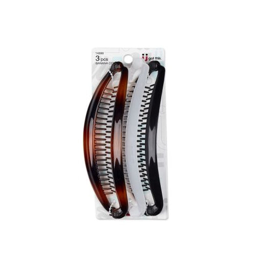 Scunci U Got This Flat Banana Combs, 3 CT