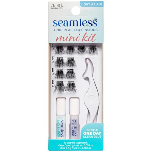 Ardell Seamless Underlash DIY Eyelash Extension Mini Kit with Applicator, Lash Glue & Seal - Light as Air, Easy Application