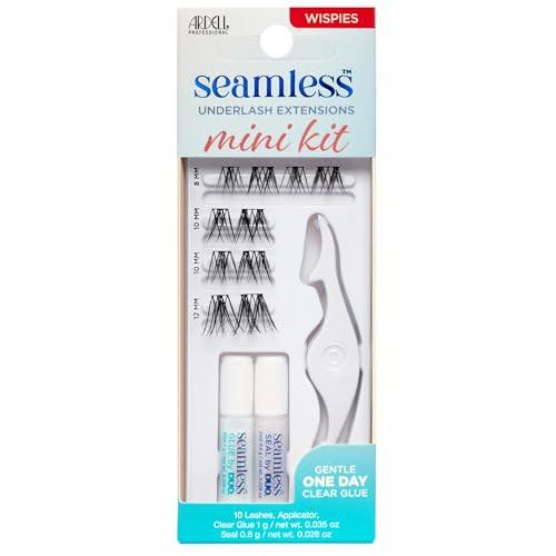 Ardell Seamless Underlash DIY Eyelash Extension Mini Kit with Applicator, Lash Glue & Seal - Wispies