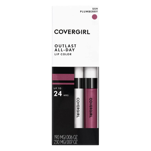 Covergirl Outlast All Day Lip Color With Topcoat Plum Berry #559, 0.06 Oz