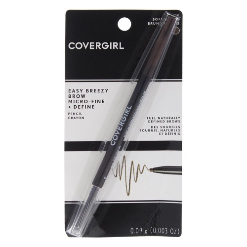 Covergirl Easy Breezy Brow Micro Fine Fill Define Eyebrow Pencil Soft Brown, 1 Ea