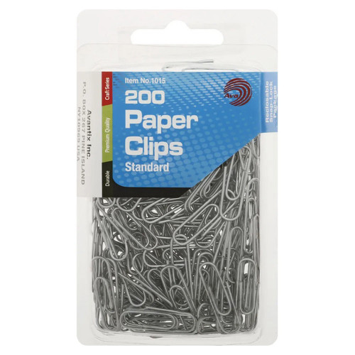 Ava Standard Paper Clips Office Supply, 200 Count