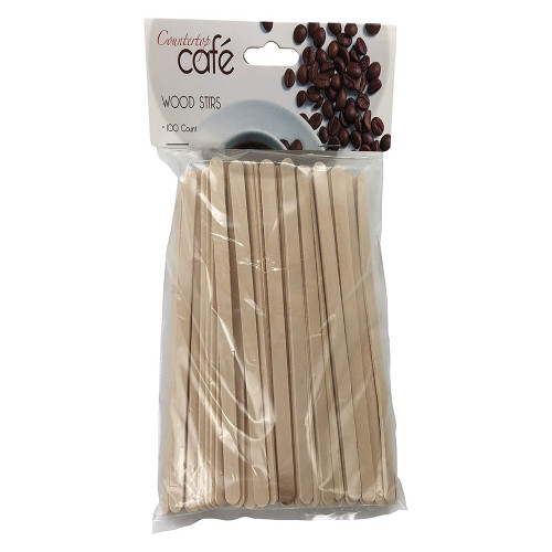 Countertop Cafe Wood Stirs Beverage Accessory, 1 Ea