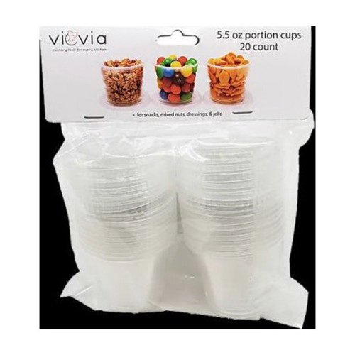 Viovia Portion Cups 5.5 Oz Disposable Pack, 20 Count