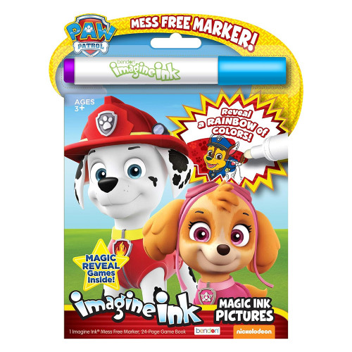 Bendon Imagine Ink Magic Ink Coloring Book Paw Patrol Theme, 1 Ea