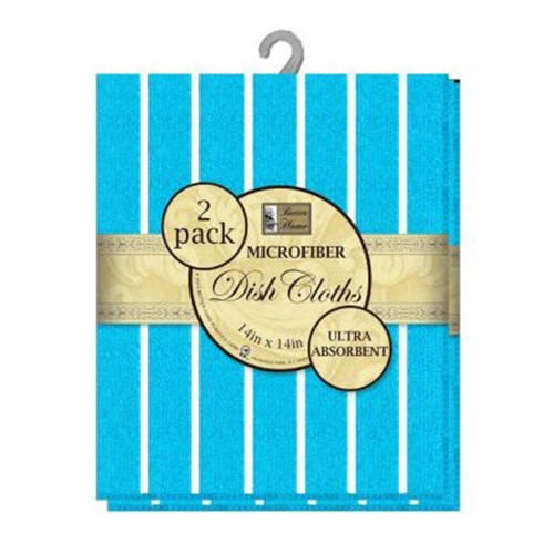 Microfiber Dish Cloth Assorted Stripes Kitchen Linen, 2 Ea