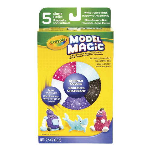 Model Magic Non-Toxic Modeling Clay Assorted Shimmers Craft Pack, 5 Ea