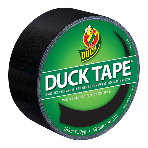 Duck Tape Brand Duct Tape Black 1.88 Inch x 20 Yard Roll, 1 Ea