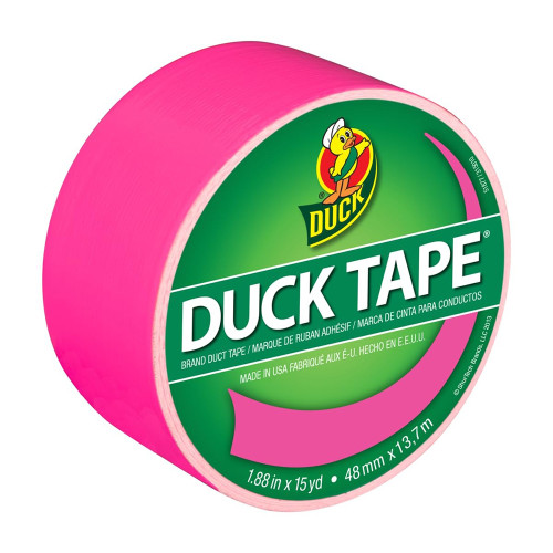 Duck Tape Brand Duct Tape Neon Pink 1.88 Inch x 15 Yard Roll, 1 Ea